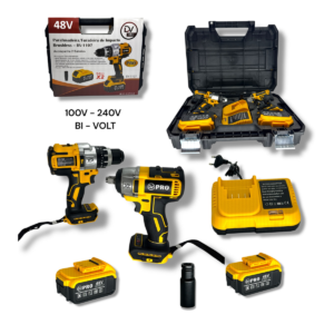 TALADRO Y LLAVE DE IMPACTO 48V BI-VOLT